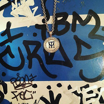 New York City Token Pendant with Graffiti