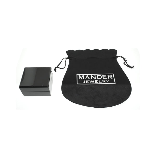 Blackened 18k White Gold Black Diamond Pendant Redondo - Mander Jewelry