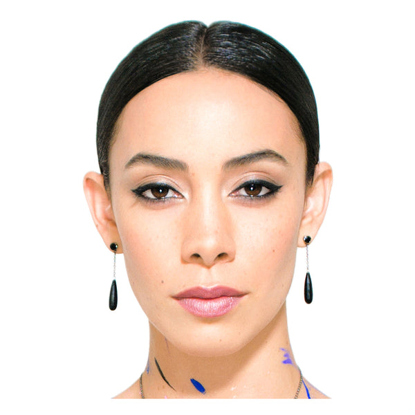 Blackened 18k Gold Ruby and Onyx Briolette Earrings - Mander Jewelry