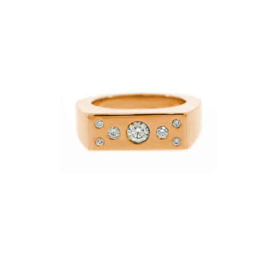 18k Rose Gold Diamond Ring Jackpot - Mander Jewelry