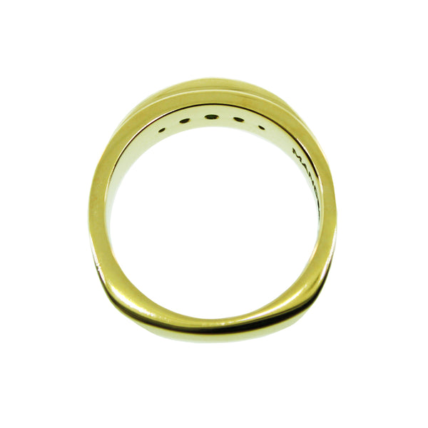 18k Yellow Gold Emerald Ring Graduado - Mander Jewelry