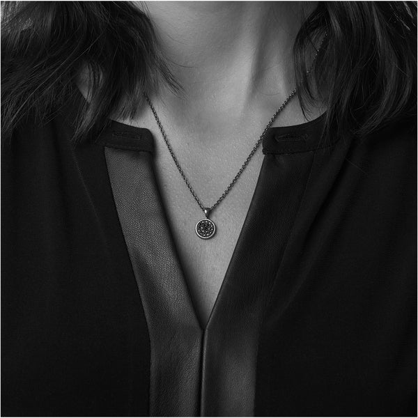 18k White Gold Diamond Pendant Redondo - Mander Jewelry