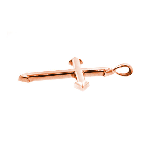 14k Rose Gold Cross Pendant Archer - Mander Jewelry