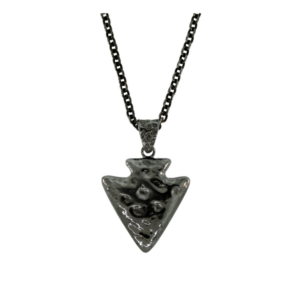 Blackened Silver Islander Arrowhead Pendant - Mander Jewelry