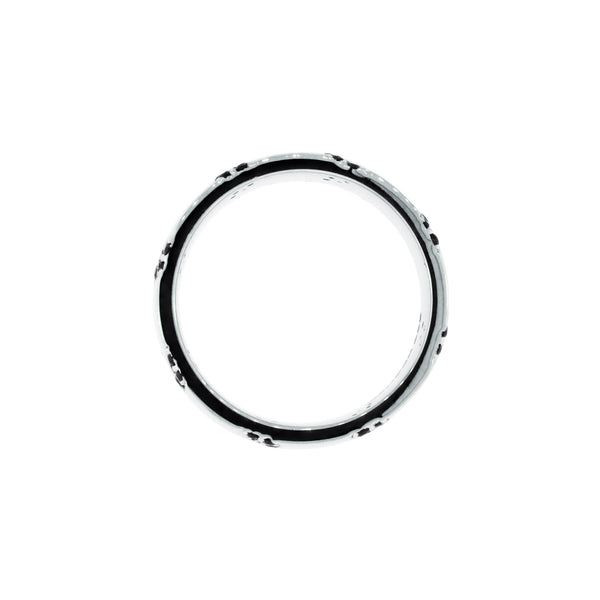 14k White Gold and Black Diamond Ring for Men Ember - Mander Jewelry
