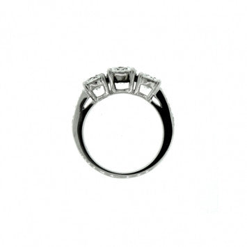 18k White Gold White Sapphire Ring Hamptons - Mander Jewelry