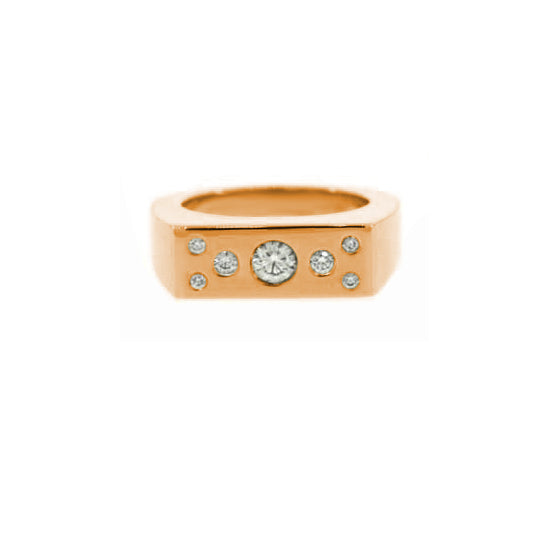18k Rose Gold Diamond Ring Jackpot - Mander Jewelry