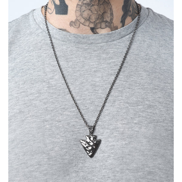 Blackened Silver Islander Arrowhead Pendant - Mander Jewelry