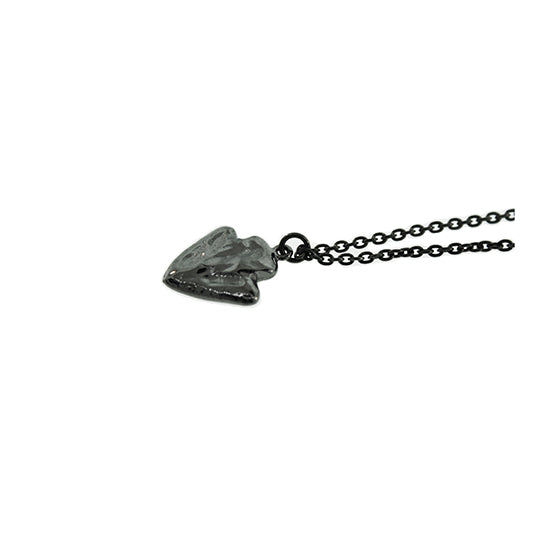 Blackened Silver Islander Arrowhead Pendant for Women - Mander Jewelry