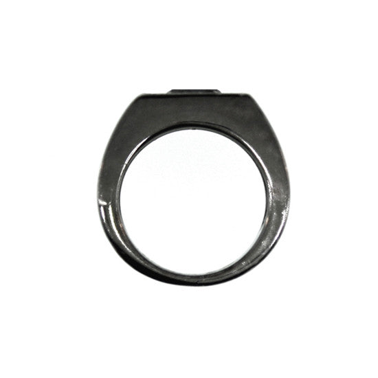Blackened Silver Jefe Ring Amethyst - Mander Jewelry
