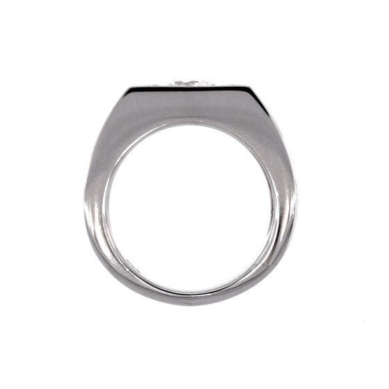 18k White Gold White Sapphire Ring Jefe - Mander Jewelry