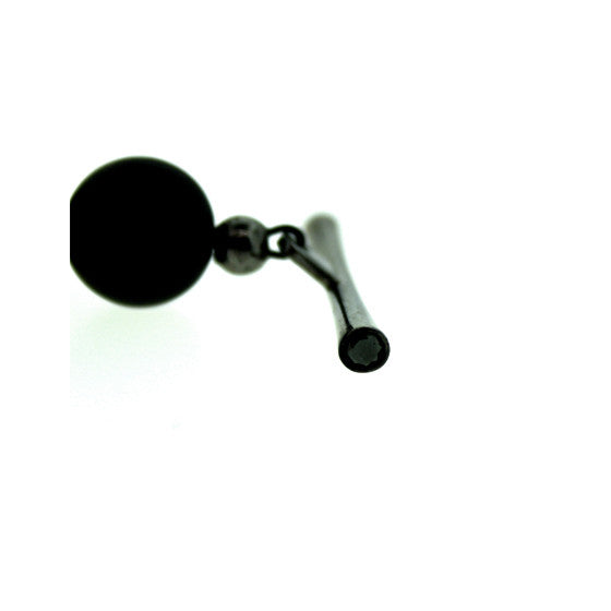 Black Onyx Necklace 10mm Spirit Bead Silver Black Diamonds - Mander Jewelry