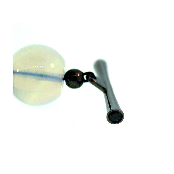 Black Onyx Amethyst Opal Quartz Bracelet Silver Black Diamonds - Mander Jewelry