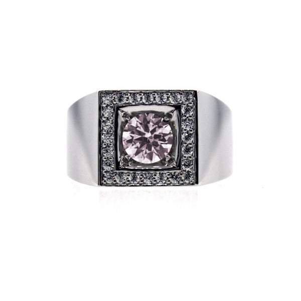 Platinum light Pink Sapphire and and Diamond Ring Jefe - Mander Jewelry