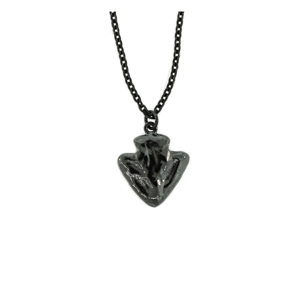Blackened Silver Islander Arrowhead Pendant for Women - Mander Jewelry