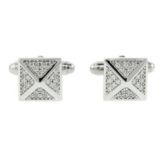 Sterling Silver St Marks Diamond Cufflinks - Mander Jewelry
