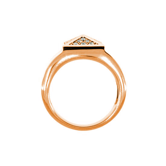 18k Rose Gold Diamond Ring St Marks for Men - Mander Jewelry