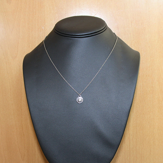 Blackened Silver Diamond Pendant Necklace Timeless - Mander Jewelry