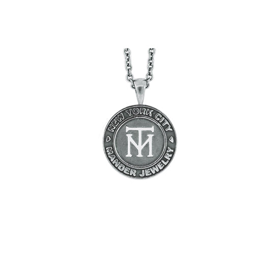 Silver NYC Token Pendant for Women - Mander Jewelry