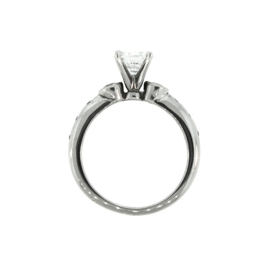 18k White Gold White Sapphire Ring Violeta - Mander Jewelry